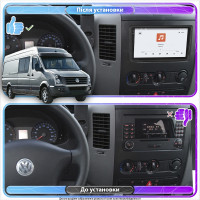 Штатная магнитола Element для Volkswagen Crafter I Рестайлинг 2011-2017 экран 9" 4/64 QLED CarPlay 4G Wi-Fi GPS 360 Prime