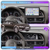 Штатная магнитола Element для Audi A4 allroad IV (B8) 2009-2011 экран 10" 4/64 QLED CarPlay 4G Wi-Fi GPS 360 Prime