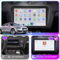 Штатная магнитола Element для Audi TTS II (8J) Рестайлинг 2010-2014 экран 9" 4/64 QLED CarPlay 4G Wi-Fi GPS 360 Prime