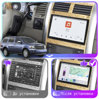 Штатная магнитола Element для Chrysler Aspen 2006-2008 экран 9" 4/64 QLED CarPlay 4G Wi-Fi GPS 360 Prime
