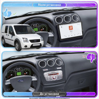 Штатная магнитола Element для Ford Transit Connect I Рестайлинг 2009-н.в. экран 9" 4/64 QLED CarPlay 4G Wi-Fi GPS 360 Prime