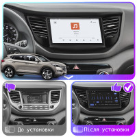 Штатная магнитола Element для Hyundai Tucson III 2015-2018 экран 9" 4/64 QLED CarPlay 4G Wi-Fi GPS 360 Prime