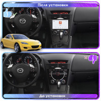 Штатная магнитола Element для Mazda RX-8 I 2003-2008 экран 9" 4/64 QLED CarPlay 4G Wi-Fi GPS 360 Prime