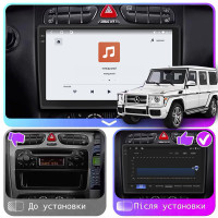 Штатная магнитола Element для Mercedes-Benz G-Класс II (W463) 1990-2006 экран 9" 4/64 QLED CarPlay 4G Wi-Fi GPS 360 Prime