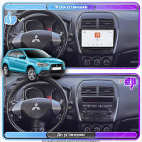 Штатная магнитола Element для Mitsubishi ASX I Рестайлинг 2012-2016 экран 10" 4/64 QLED CarPlay 4G Wi-Fi GPS 360 Prime