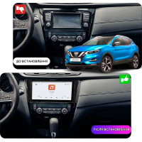 Штатная магнитола Element для Nissan Rogue II Рестайлинг 2016-2020 экран 10" 4/64 QLED CarPlay 4G Wi-Fi GPS 360 Prime