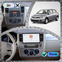 Штатная магнитола Element для Nissan Versa I 2006-2012 экран 9" 4/64 QLED CarPlay 4G Wi-Fi GPS 360 Prime
