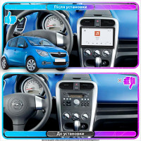 Штатная магнитола Element для Opel Agila B 2008-2014 экран 9" 4/64 QLED CarPlay 4G Wi-Fi GPS 360 Prime