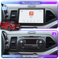 Штатная магнитола Element для Kia Picanto II Рестайлинг 2015-2017 экран 9" 4/64 QLED CarPlay 4G Wi-Fi GPS 360 Prime
