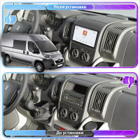 Штатная магнитола Element для Peugeot Boxer II Рестайлинг 2011-н.в. экран 9" 4/64 QLED CarPlay 4G Wi-Fi GPS 360 Prime