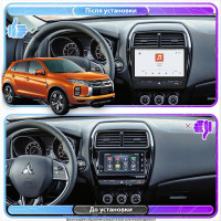 Штатная магнитола Element для Mitsubishi RVR III Рестайлинг 3 2019-н.в. экран 10" 4/64 QLED CarPlay 4G Wi-Fi GPS 360 Prime