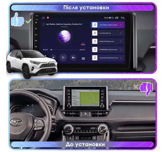 Штатна магнітола Toyota RAV4 (XA50) 2018- Element 6/128 4G CarPlay