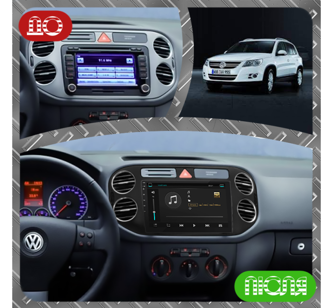 Штатна магнітола Volkswagen Tiguan 2007-2011 Element 4/64 4G CarPlay
