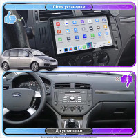 Штатная магнитола Element для Ford C-MAX I 2003-2007 экран 9" 4/64 QLED CarPlay 4G Wi-Fi GPS 360 Prime