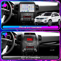 Штатная магнитола Element для Kia Sorento II 2009-2012 экран 10" 4/64 QLED CarPlay 4G Wi-Fi GPS 360 Prime