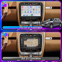 Штатная магнитола Element для Porsche Cayenne I (955) 2002-2007 экран 9" 4/64 QLED CarPlay 4G Wi-Fi GPS 360 Prime