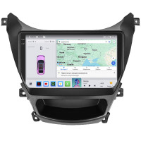 Штатная магнитола Element для Hyundai Elantra V (MD) Рестайлинг 2013-2016 экран 9" 4/64 QLED CarPlay 4G Wi-Fi GPS 360 Prime