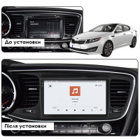 Штатная магнитола Element для Kia K5 I Рестайлинг 2013-2015 экран 9" 4/64 QLED CarPlay 4G Wi-Fi GPS 360 Prime
