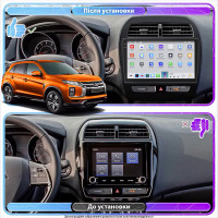Штатная магнитола Element для Mitsubishi ASX I Рестайлинг 3 2020-н.в. экран 10" 4/64 QLED CarPlay 4G Wi-Fi GPS 360 Prime