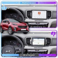 Штатная магнитола Element для Kia Sportage IV ver 2 2016-2018 экран 9" 4/64 QLED CarPlay 4G Wi-Fi GPS 360 Prime