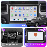 Штатная магнитола Element для Volkswagen Touareg II 2010-2014 экран 9" 4/64 QLED CarPlay 4G Wi-Fi GPS 360 Prime