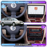 Штатная магнитола Element для Volkswagen Passat B5 1996-2001 экран 9" 4/64 QLED CarPlay 4G Wi-Fi GPS 360 Prime