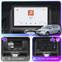 Штатная магнитола Element для Chrysler Voyager V Рестайлинг 2011-2016 экран 9" 4/64 QLED CarPlay 4G Wi-Fi GPS 360 Prime