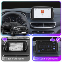 Штатная магнитола Element для Hyundai Tucson III Рестайлинг 2018-2021 экран 10" 4/64 QLED CarPlay 4G Wi-Fi GPS 360 Prime