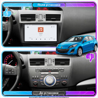 Штатная магнитола Element для Mazda 3 II (BL) Рестайлинг 2011-2013 экран 9" 4/64 QLED CarPlay 4G Wi-Fi GPS 360 Prime