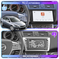 Штатная магнитола Element для Mazda 6 II (GH) Рестайлинг 2009-2013 экран 9" 4/64 QLED CarPlay 4G Wi-Fi GPS 360 Prime