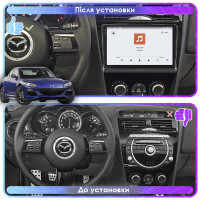 Штатная магнитола Element для Mazda RX-8 I Рестайлинг 2008-2012 экран 9" 4/64 QLED CarPlay 4G Wi-Fi GPS 360 Prime