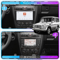 Штатная магнитола Element для Mercedes-Benz G-Класс II (W463) Рестайлинг 2 2008-2012 экран 9" 4/64 QLED CarPlay 4G Wi-Fi GPS 360 Prime