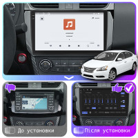 Штатная магнитола Element для Nissan Sentra VII (B17) 2012-2017 экран 10" 4/64 QLED CarPlay 4G Wi-Fi GPS 360 Prime