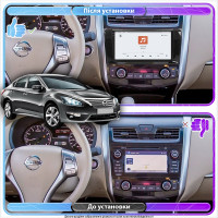 Штатная магнитола Element для Nissan Teana III 2012-2020 экран 9" 4/64 QLED CarPlay 4G Wi-Fi GPS 360 Prime