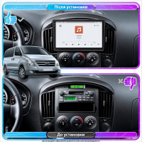 Штатная магнитола Element для Hyundai H-1 II ver 2 2007-2015 экран 9" 4/64 QLED CarPlay 4G Wi-Fi GPS 360 Prime