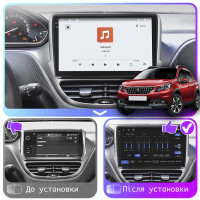 Штатная магнитола Element для Peugeot 2008 I Рестайлинг 2016-2019 экран 10" 4/64 QLED CarPlay 4G Wi-Fi GPS 360 Prime