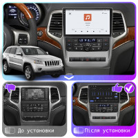 Штатная магнитола Element для Jeep Grand Cherokee IV (WK2) 2010-2013 экран 9" 4/64 QLED CarPlay 4G Wi-Fi GPS 360 Prime