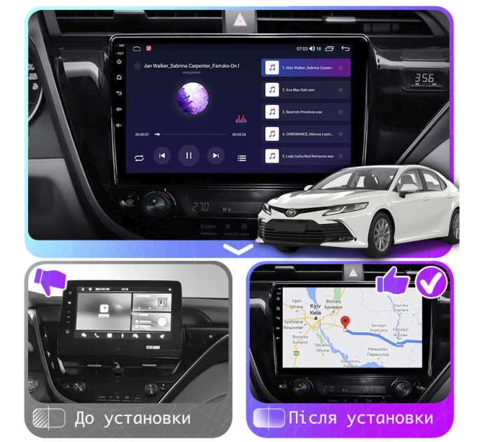 Штатна магнітола Toyota Camry (XV70) 2020- Element Prime 2/32 4G CarPlay