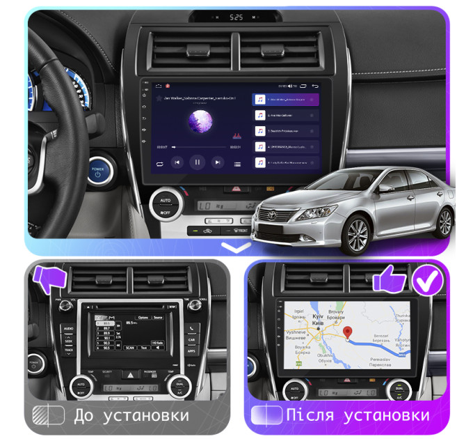 Штатна магнітола Toyota Camry (XV50) 2011-2014 Element 4/64 4G CarPlay