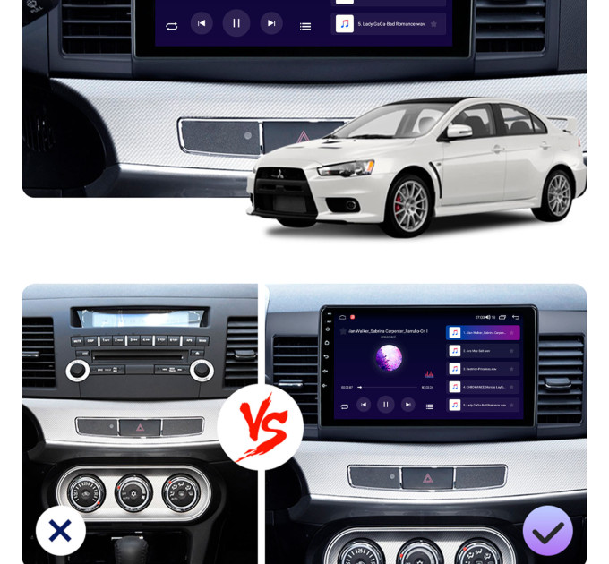Штатна магнітола Mitsubishi Lancer 2011-2015 Element Prime 4/64 4G CarPlay