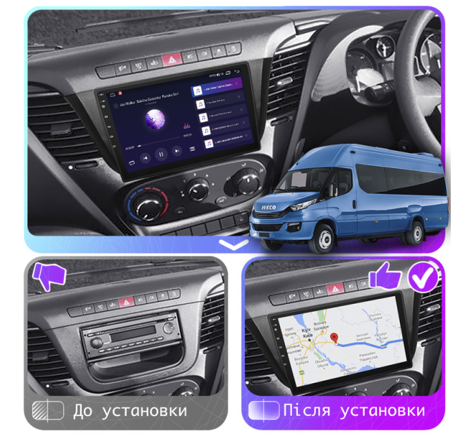 Штатна магнітола IVECO Daily 2014-2019 Element 6/128 4G CarPlay
