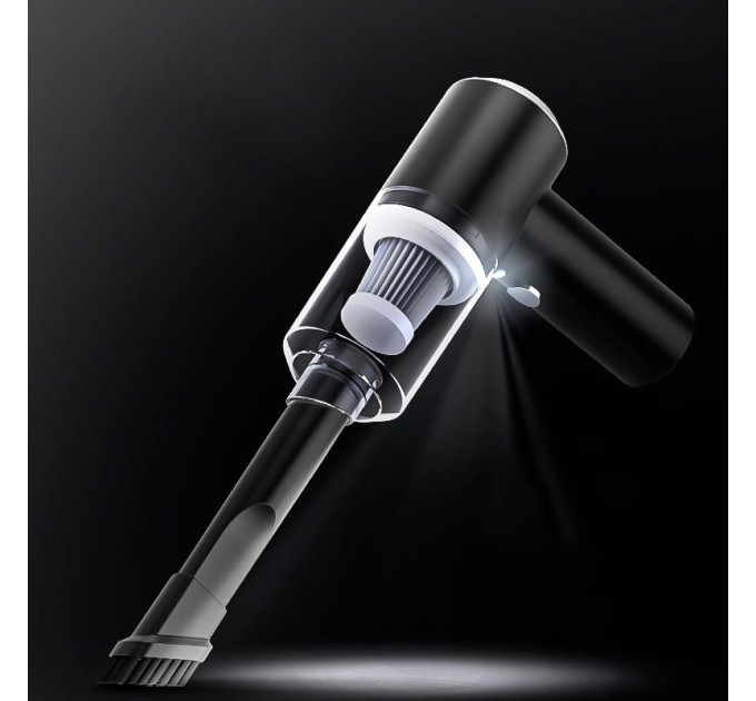 Автопилосос HELLOLEIBOO 8822 TYPE-C 4800 mAh Black