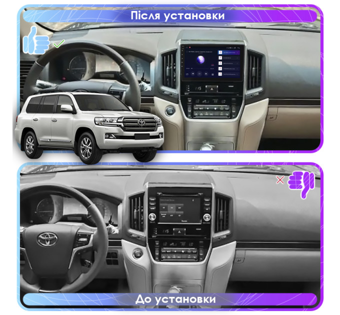 Штатна магнітола Toyota Land Cruiser 200 2015-2021 Element 4/32 4G CarPlay