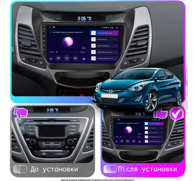 Штатна магнітола Hyundai Elantra (MD) ver 2 2013-2016 Element Prime 2/32 CarPlay 4G