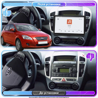 Штатная магнитола Element для Kia Ceed I 2006-2010 экран 9" 4/64 QLED CarPlay 4G Wi-Fi GPS 360 Prime