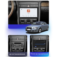 Штатная магнитола Element для Audi A4 II (B6) 2000-2006 экран 9" 4/64 QLED CarPlay 4G Wi-Fi GPS 360 Prime