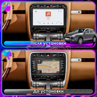 Штатная магнитола Element для Porsche Cayenne I Рестайлинг (957) 2007-2010 экран 9" 4/64 QLED CarPlay 4G Wi-Fi GPS 360 Prime