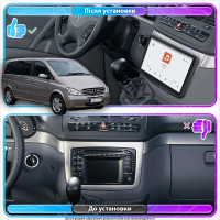 Штатная магнитола Element для Mercedes-Benz Viano I (W639) 2003-2010 экран 9" 4/64 QLED CarPlay 4G Wi-Fi GPS 360 Prime