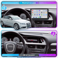 Штатная магнитола Element для Audi S4 IV (B8) 2008-2011 экран 10" 4/64 QLED CarPlay 4G Wi-Fi GPS 360 Prime