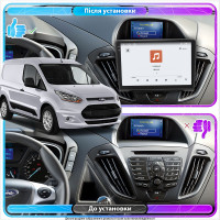 Штатная магнитола Element для Ford Transit Connect II Рестайлинг 2018-н.в. экран 9" 4/64 QLED CarPlay 4G Wi-Fi GPS 360 Prime